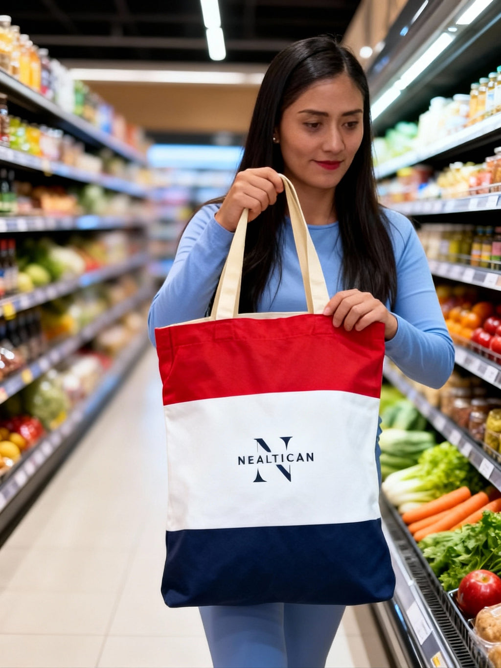 NEALTICAN Canvas Tote Bag Tricolor