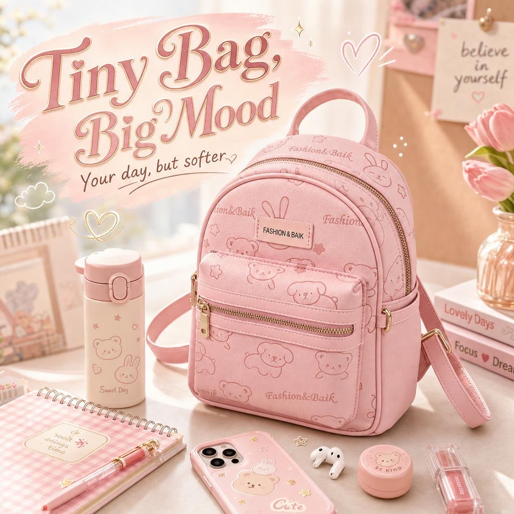Pink Bunny Mini Backpack
