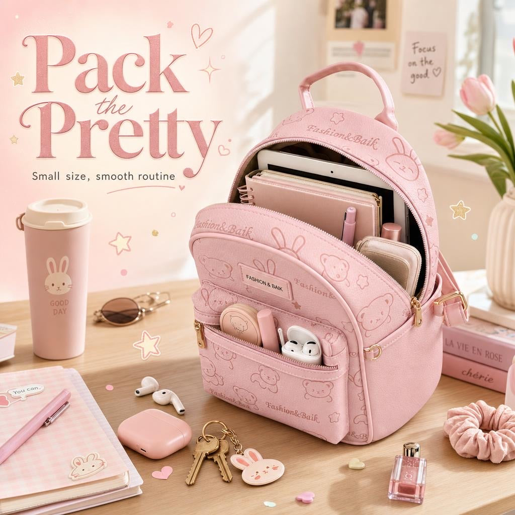Pink Bunny Mini Backpack