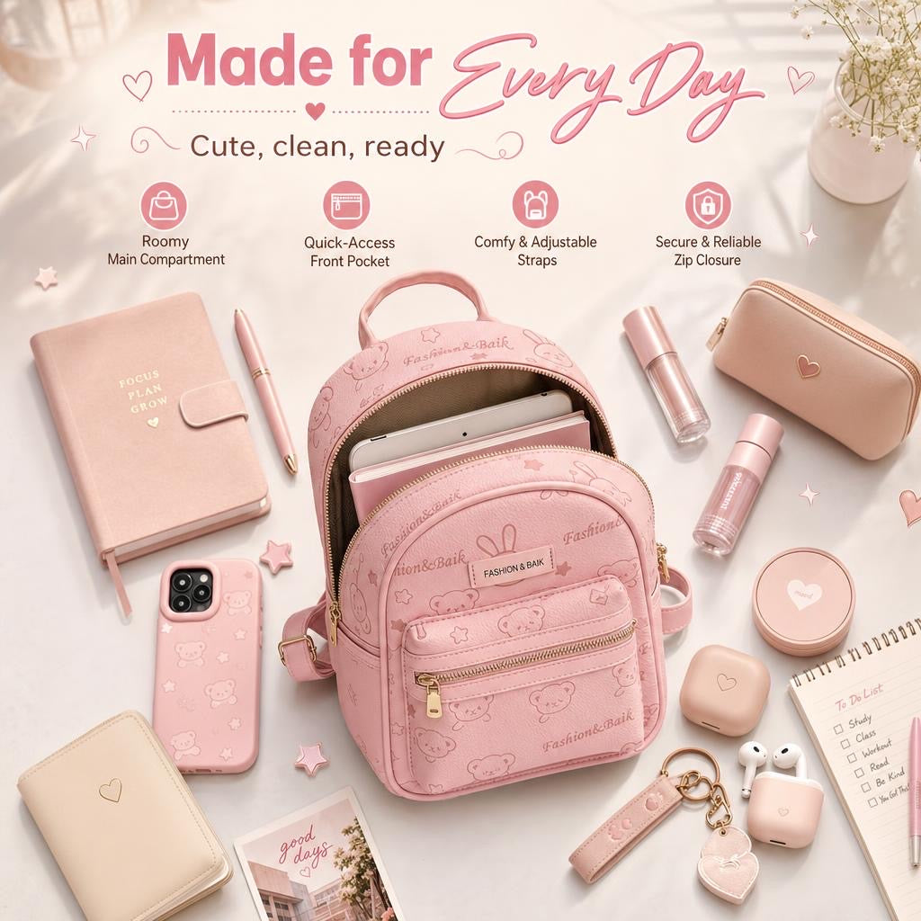 Pink Bunny Mini Backpack